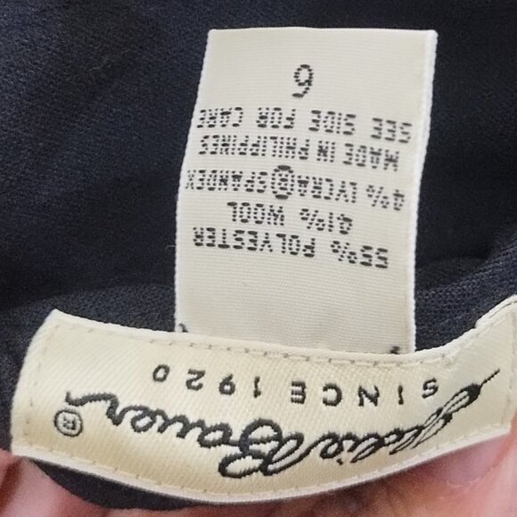 VTG Y2K Eddie Bauer Black Wool Blend Long Pencil Skirt Size 6 Classic Minimalist - Picture 3 of 4